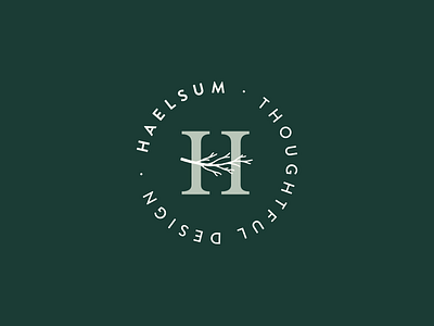 Haelsum branding branding design design studio green h haelsum logo nature thoughtful twig