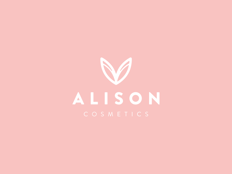 30 Day Logo Challenge I - Alison Cosmetics alison cosmetics vegan icon design clean illustrator vector logo a day logocore 30 day logo challenge feminine cosmetics logo