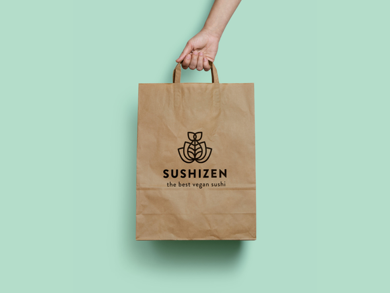 30 Day Logo Challenge V - Sushi Zen minimal green vegan takeout food clean brand identity branding logocore sushi zen sushi logo a day 30 day challenge 30 day logo challenge