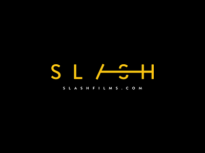 30 Day Logo Challenge VI - Slash Films 30 day challenge 30 day logo challenge black brand identity branding clean film logo logo a day logocore minimal moviefan slash slash films thirty day logo challenge typography yellow