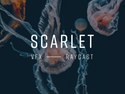 30 Day Logo Challenge IX - Scarlet VFX & Raycast 30 day logo challenge brand identity branding clean jellyfish logo logocore minimal new york raycast scarlet software thirty day logo challenge typography vfx