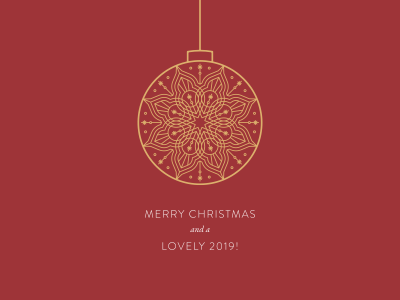 Merry Christmas! christmas ball christmas card red graphic design minimal clean symmetric vector geometry mandala holiday illustration christmas