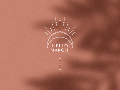 Hello March! clean design geometry graphicdesign hello march illustration illustrator mandala march minimal shadow spring symmetry vector