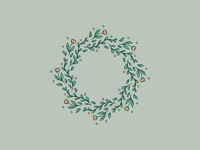 Flower wreath in ProCreate