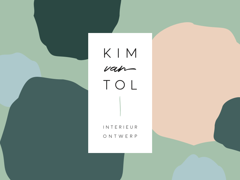 Kim van Tol Interior Design: Logo logo design clean design clean minimal green interior designer interior design kim van tol kim visual identity branding logo