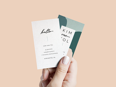 Kim van Tol Interior Design: Business Card branding business card clean clean design green interior design interior designer kim kim van tol logo logodesign minimal visual identity