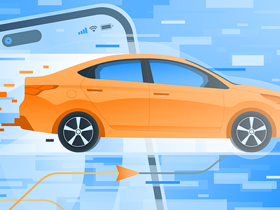 car insurance app app car graphic design illustration mobile technology vector
