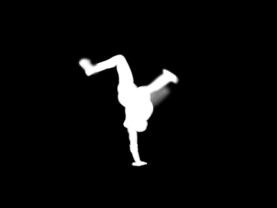 Webpage loader animation gif loader black and white breakdance dance loop