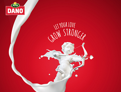 Vals day ad for dano milk design