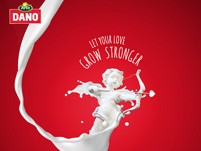 Vals day ad for dano milk