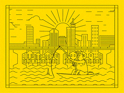 lagos fisherman animated gif design illustration motion