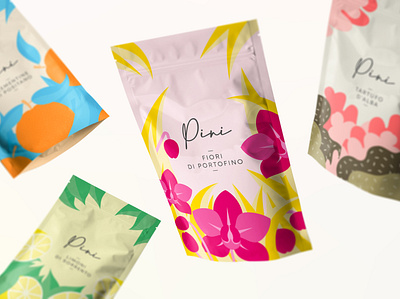 Pini Doypack brand brand design branding branding design design doypack flower graphic design illustration made in italy nature packaging design packging product design