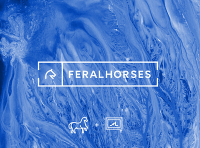 Feral Horses - Logo Concept blue brand branding concept icon logo logo design logodesign logotype type typogaphy vector