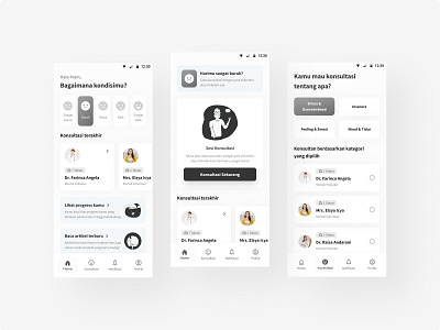 Konstantin Mental Health Application android app card clean design designs interface ios minimal mobile ui ux