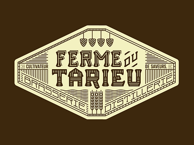 Ferme du Tarieu _ brasserie & distillerie branding brewery brewery logo illustration logo