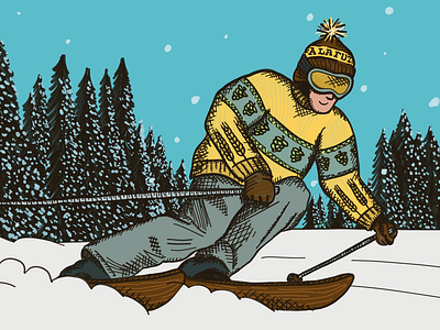 Après-ski _ Microbrasserie À la Fût beer art beer illustration illustration illustration art ski skier