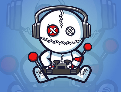 Psycho Character gamer mascot avatar brand branding character design icon illustration logo man vector