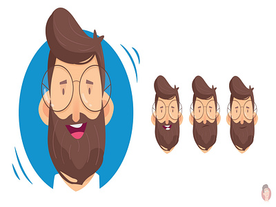 Bearded man Character