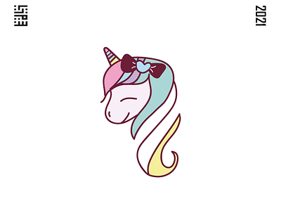 unicorn Logo branding design icon illustration logo