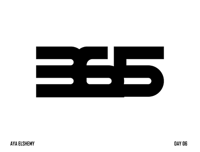 365 Typo branding design icon illustration logo minimal
