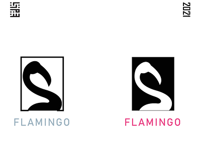 Flamingo logo design branding character design design logo minimal