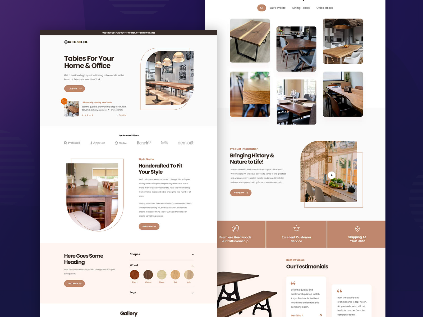 Brick Mill Co. by Landing Page Dudes on Dribbble