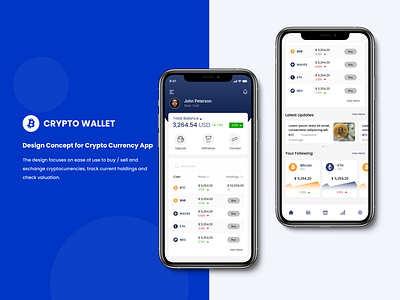 Design concept for crypto currency wallet