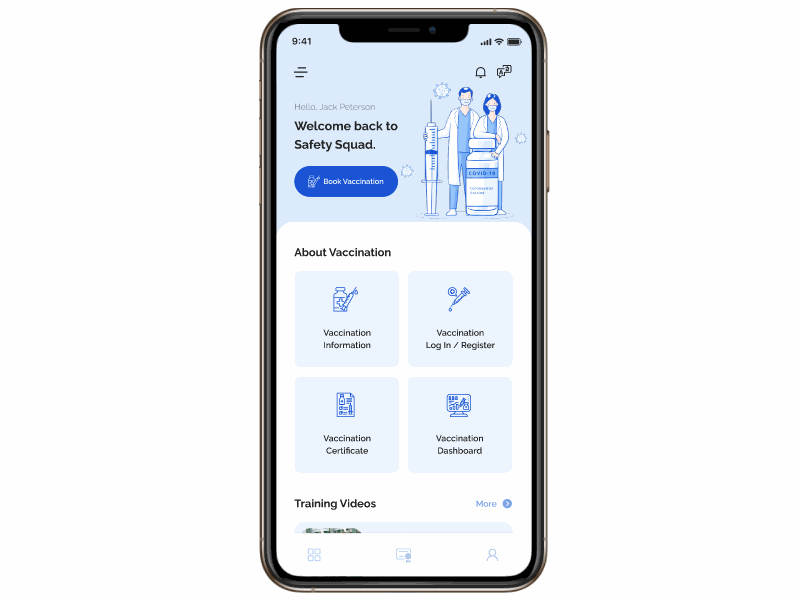 Vaccine Appointment Booking App Concept - NBN Minds