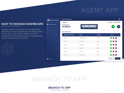 Queue Management App - Web Based Dashboard