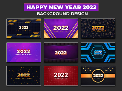 Happy New Year 2022 Background Design 2022 background banner business creative design gradient graphic design mordern new year new year design unique