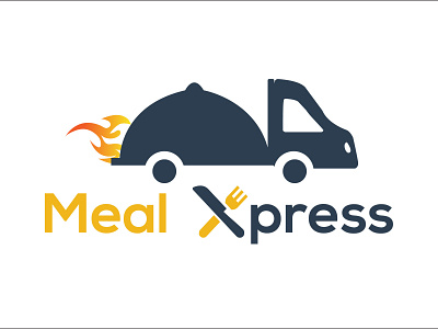 Meal Xpress Logo brand branding busines card business company creative design flat food graphic design icon identity logo logo design market minimal mordern online business unique vector