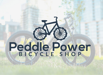 Paddle Power Bicycle Shop Logo branding business creative design flat graphic design logo design minimal mordern unique vector