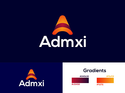 Admxi Logo Design 3d a abstract app brand branding business creative design letter logo logo design mordern unique vector