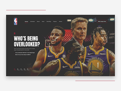NBA Home page design design figma golden state warriors hero hero image nba ui user interface user interface design ux ux ui web design webdesign website websites