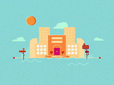 Hotel Popup. 2d animation design hotel icon illustration motion design vector
