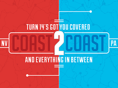 Coast 2 Coast blue coast 2 coast map red type