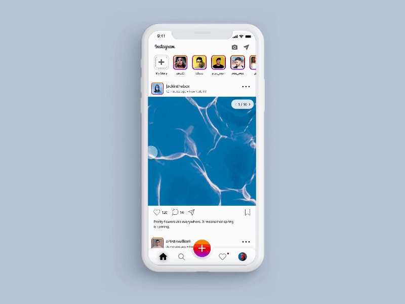 emoji interaction 2021 adobe xd app auto animate email hover state instagram instagram post iphone iphone x redesign social media ui