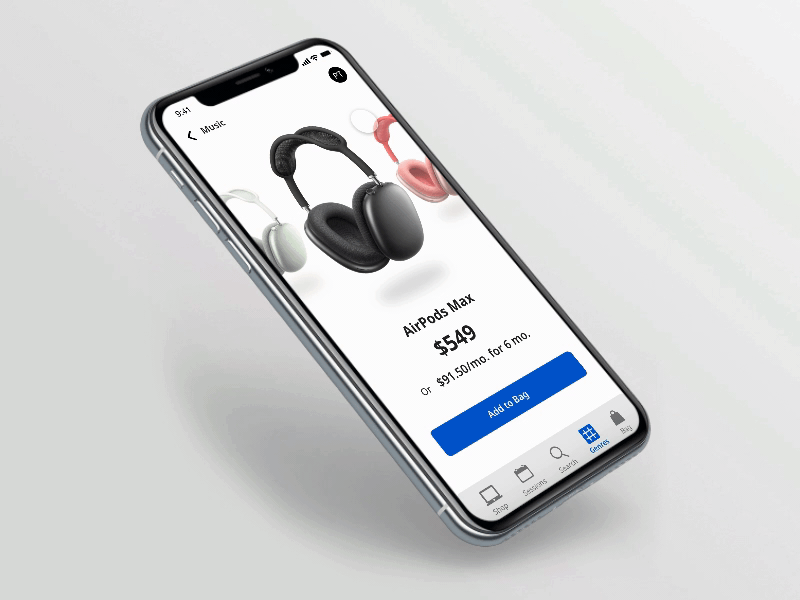 Apple Store 2021 adobe xd airpods animation app apple apple store auto animate ecommerce iphone ui ui design