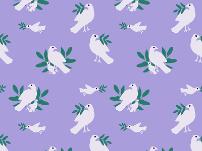 Seamless birds pattern bird decorative nature pattern pigeon seamless simple surface design texture white