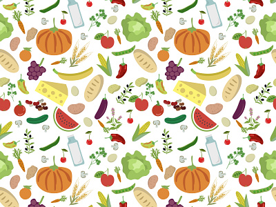 Healthy food pattern decorative design food fruit healthy organic pattern seamless simple surface design texture vegetable