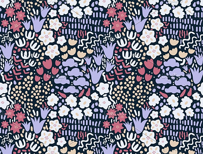 Ditsy floral pattern blue decorative design ditsy floral flower nature pattern pink seamless simple surface design texture white