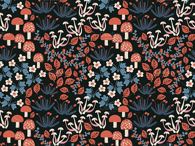 Seamless forest pattern