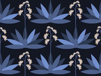 Seamless agave pattern