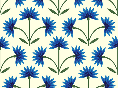 Seamless cornflowers decorative design floral flower pattern seamless seamless pattern simple surface design texture