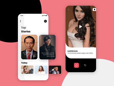 lambe turah app design entertainment figma illustration indonesia magazine mobile app news news app news feed newsapp today trending ui vector viral