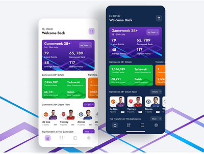 Fantasy Premier League Manager App Concept animation branding design fantasy sports football football app footballer premier league soccer app sports typography ui ux vector