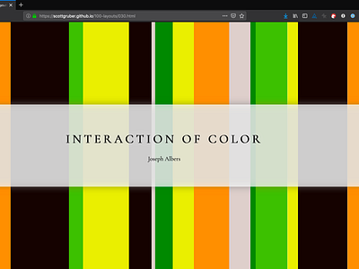 Interaction of Color 100 layouts project css grid greensock