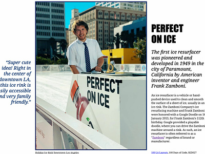 Perfect on Ice 100 layouts project css grid los angeles zamboni