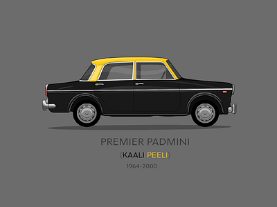 Premiere Padmini car car illustrations dribble illustrations illustrator oldschool procreate taxi vintage