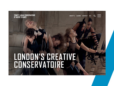 Trinity Laban college dance desktop education homepage music ui ux web web design website